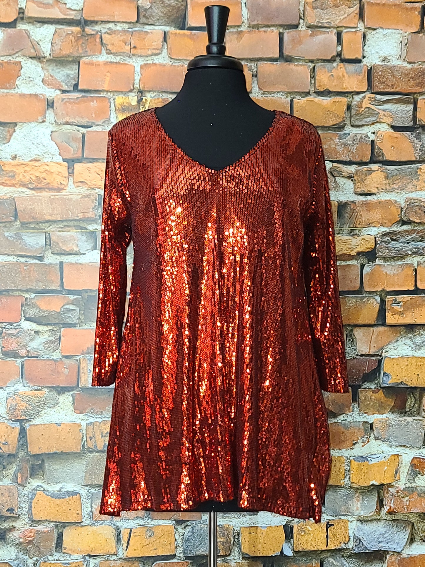 Red Sequin Top