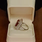 Ruby Moissanite Lab Diamond Ring