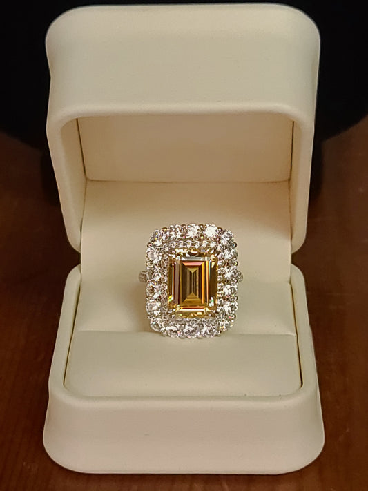 Yellow Moissanite Lab Diamond