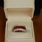 Lab Ruby & Diamond Moissanite Band