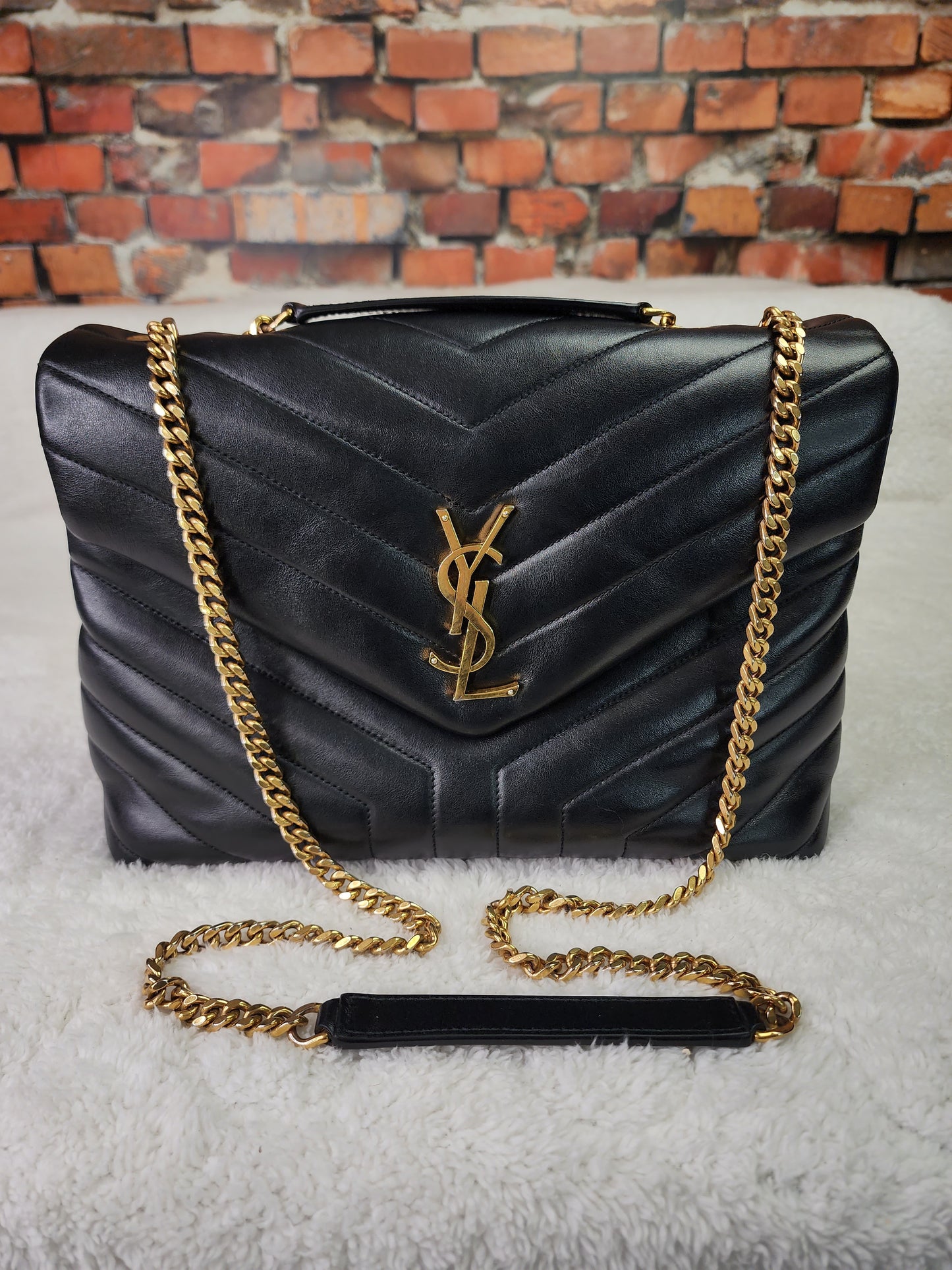 Pre-Loved Saint Laurent Loulou Medium Quilted Leather Shoulder bag