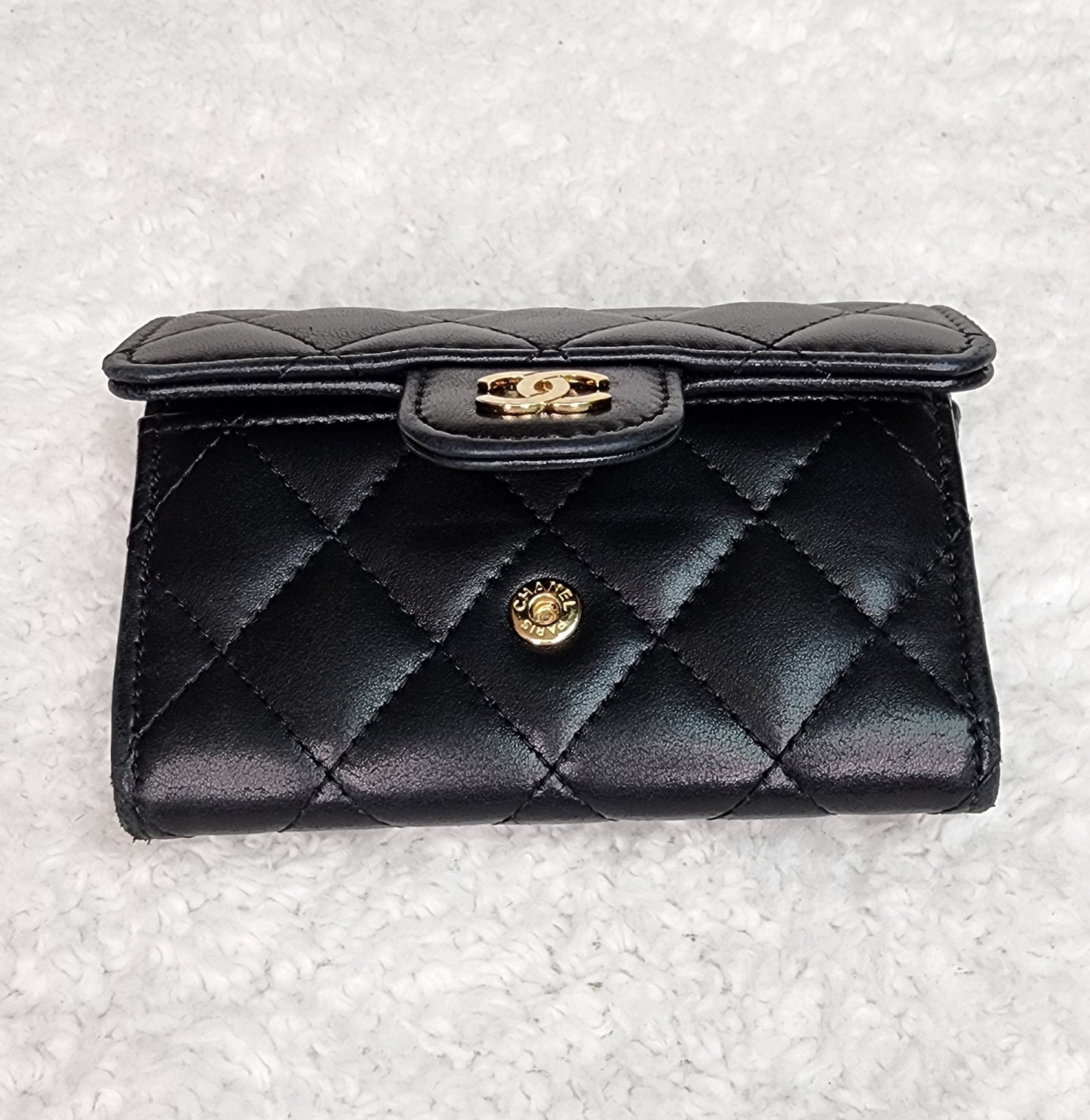 Pre-Loved Chanel Quilted Lambskin Card Wallet