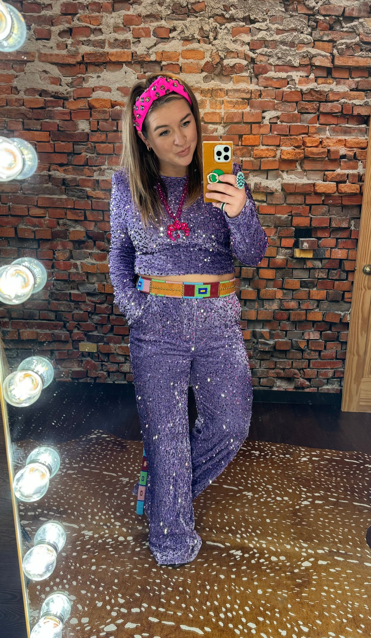 Miss Lavender Sequin Top