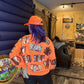 Neon Orange Vintage Luggage Sweatshirt