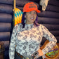 Neon Orange Space Cowgirl Trucker Cap