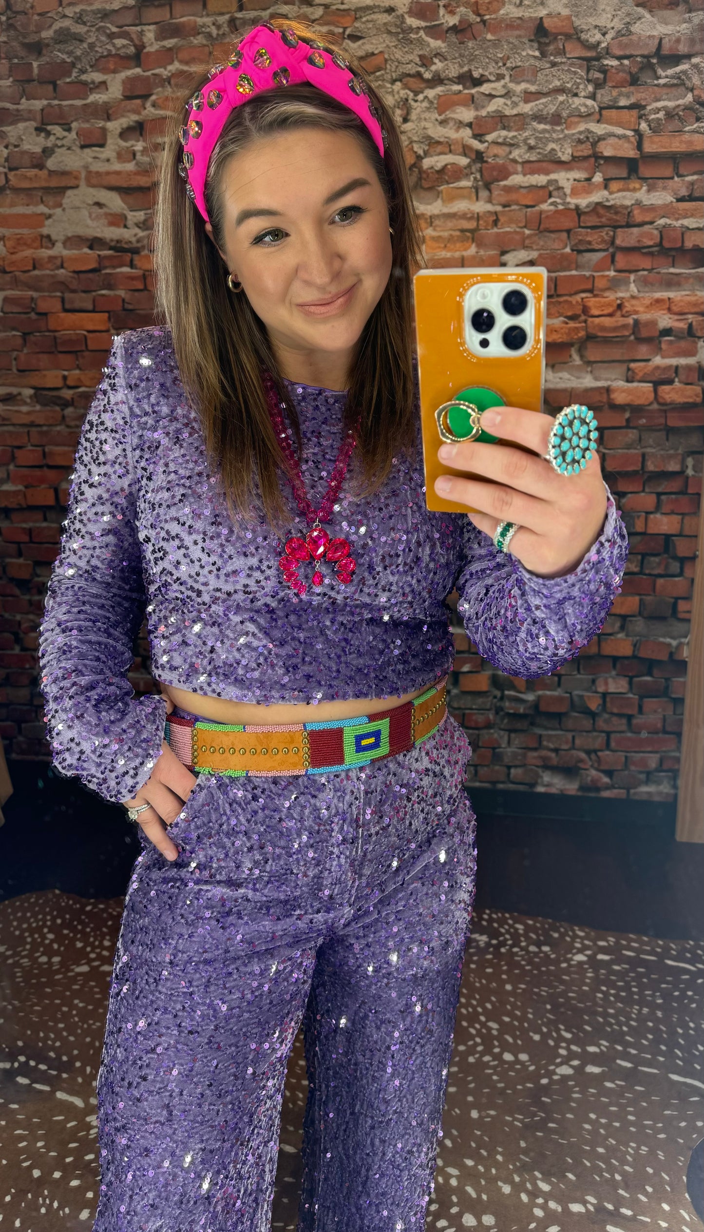 Miss Lavender Sequin Top