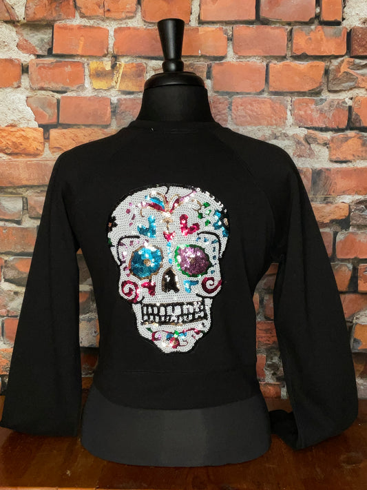 Sequinned Skull Sweatshirt