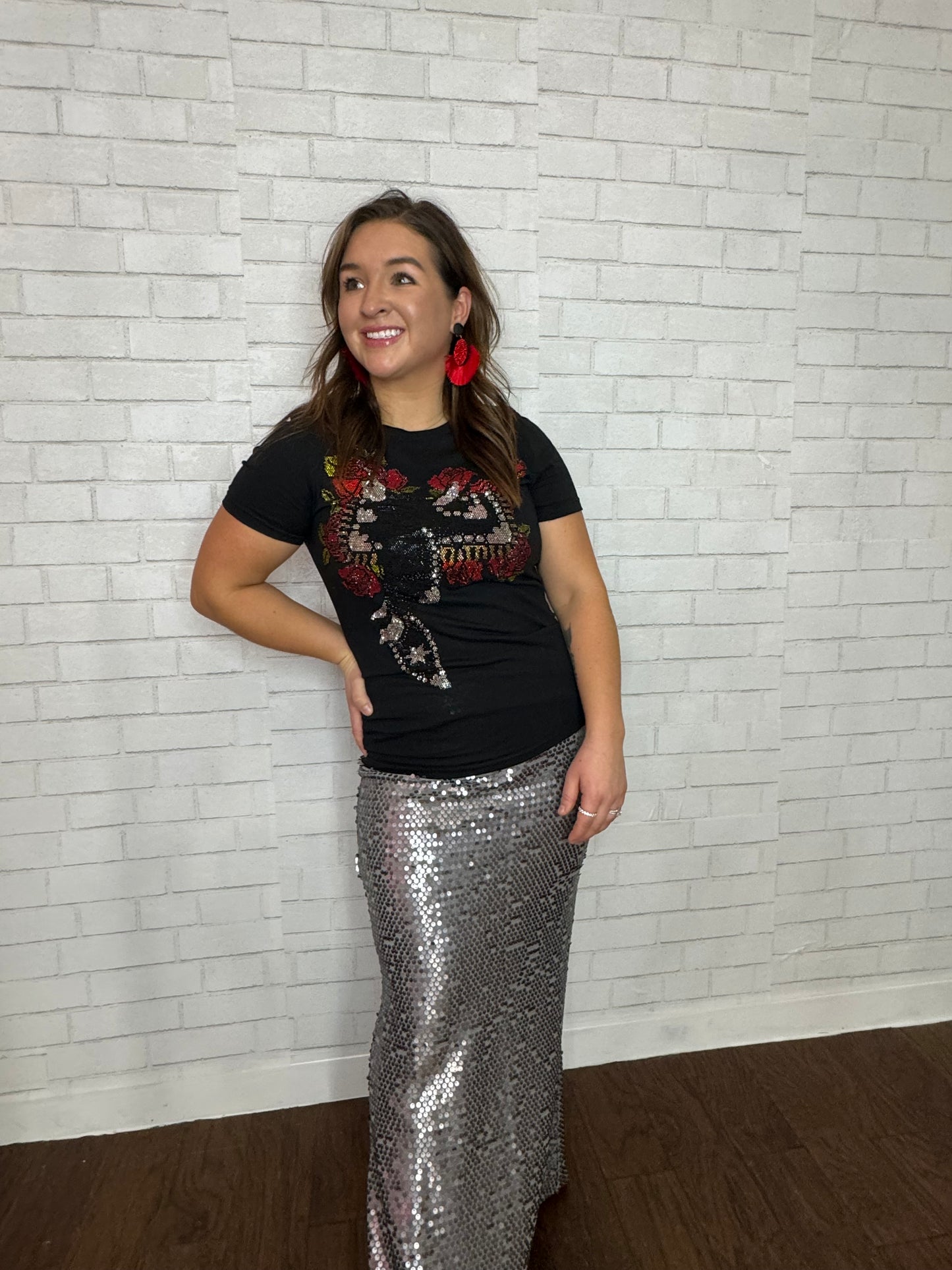 Silver Saddle Rhinestone Tee