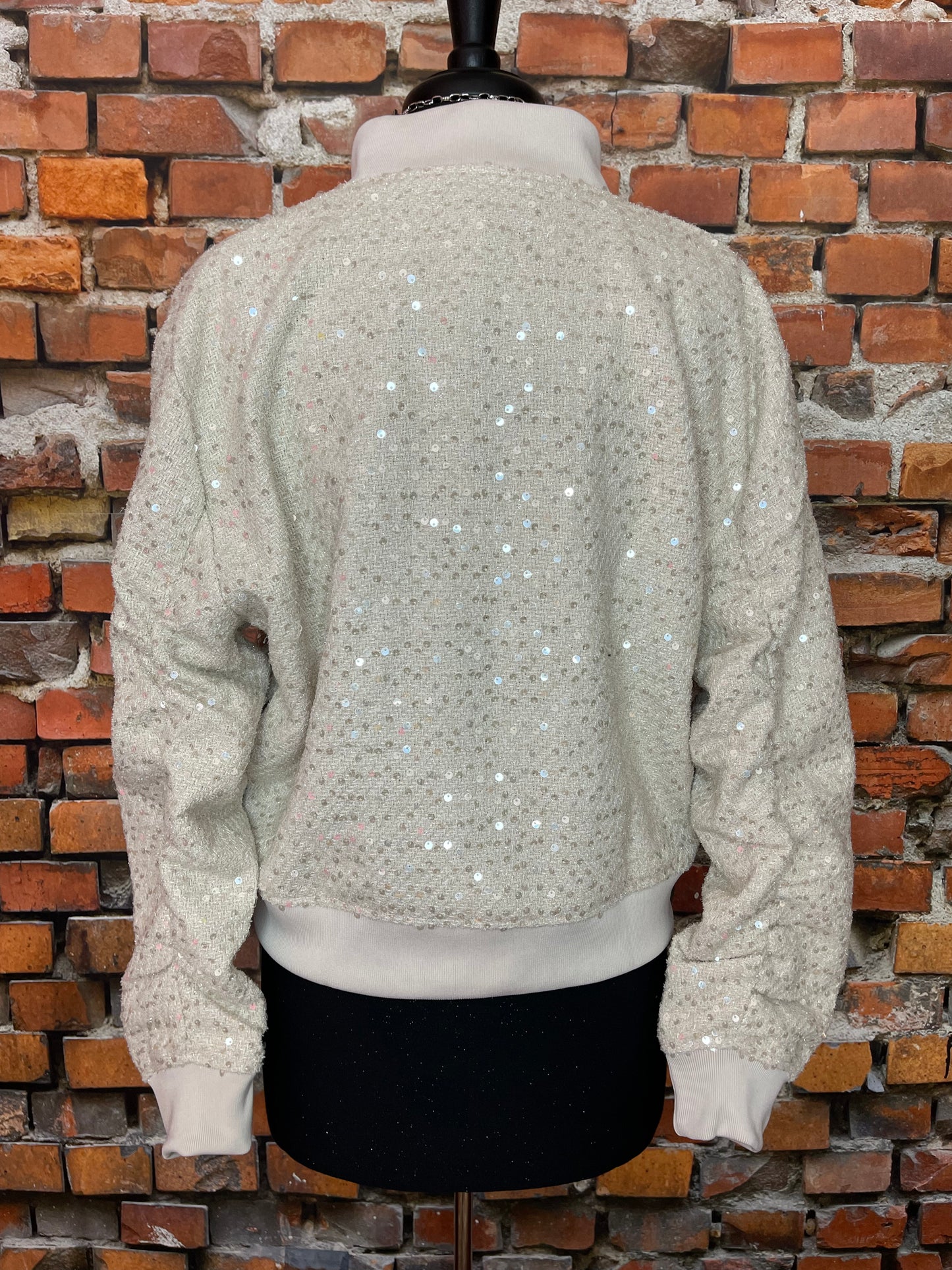 Sparkling Sequin Zip Up Jacket