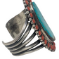 Turquoise & Red Coral Cuff