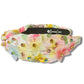 Spring Floral Headband with Beaded Flowers and Crystals