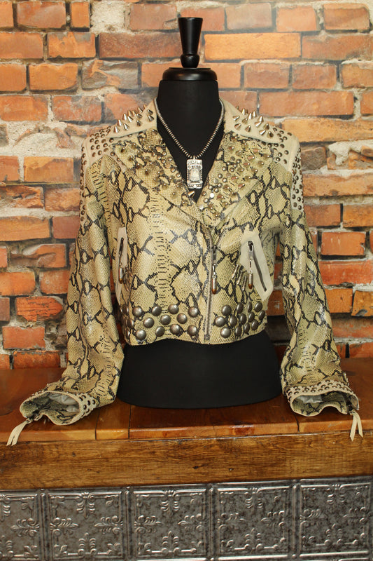 Snakeskin Leather Jacket