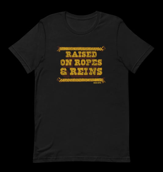 RAISED ON ROPES AND REINS TEE